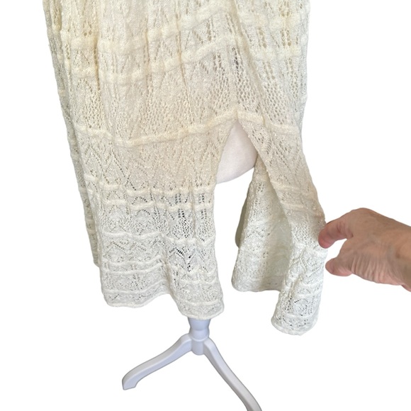 COPY - FREE PEOPLE Cream Crochet Flare Sleeve Off Shoulder Free Flow Top Medium - Picture 5 of 14